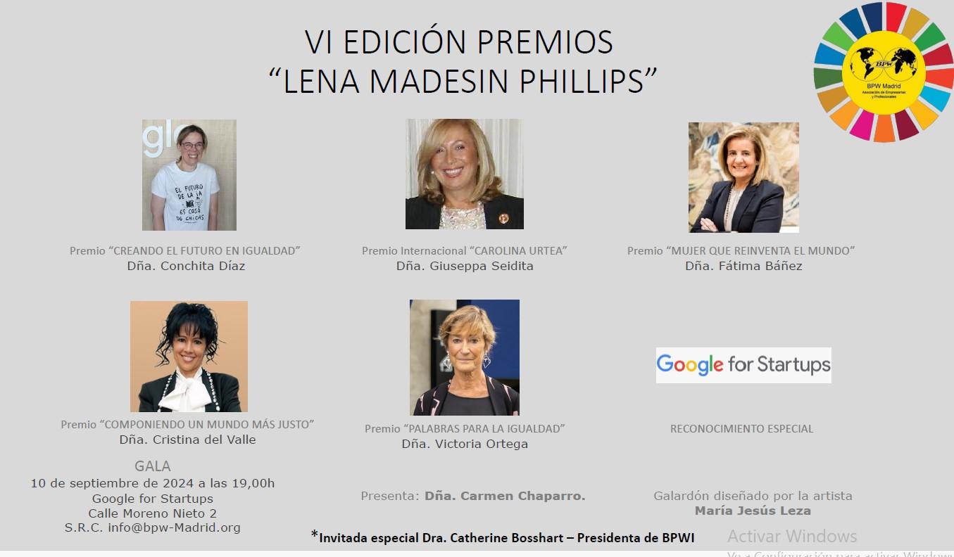 Business and Professional Women (BPW) celebra la VI Edición de los Premios «Lena Madesin Phillips’ mañana en Madrid