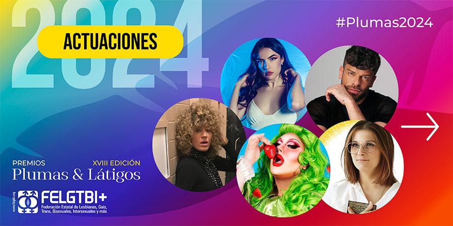 Los Premios Plumas 2024 reúnen música, cultura y activismo LGTBI+ en el Teatro Eslava de Madrid