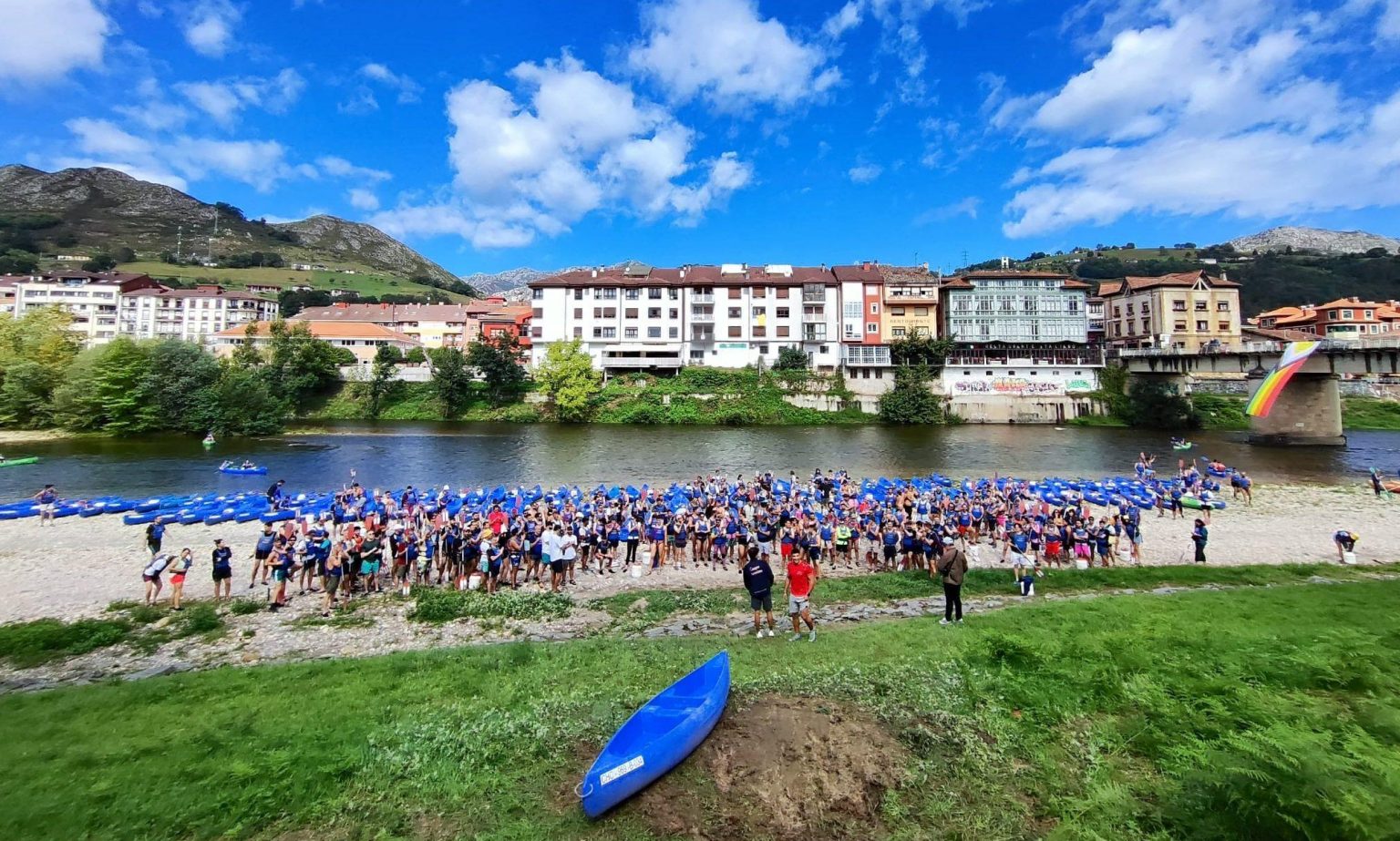 Edición pasada del descenso del Sella de la Romería Cuir.
