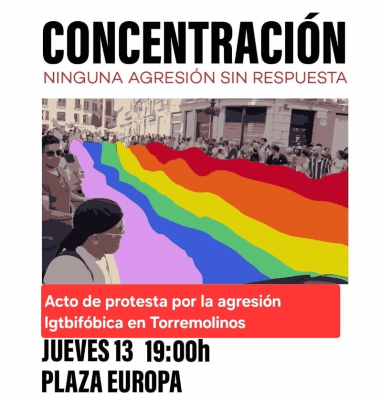 Las asociaciones LGTBIAQ+ de Torremolinos convocan una concentración tras una nueva agresión LGTBIfóbica en La Nogalera