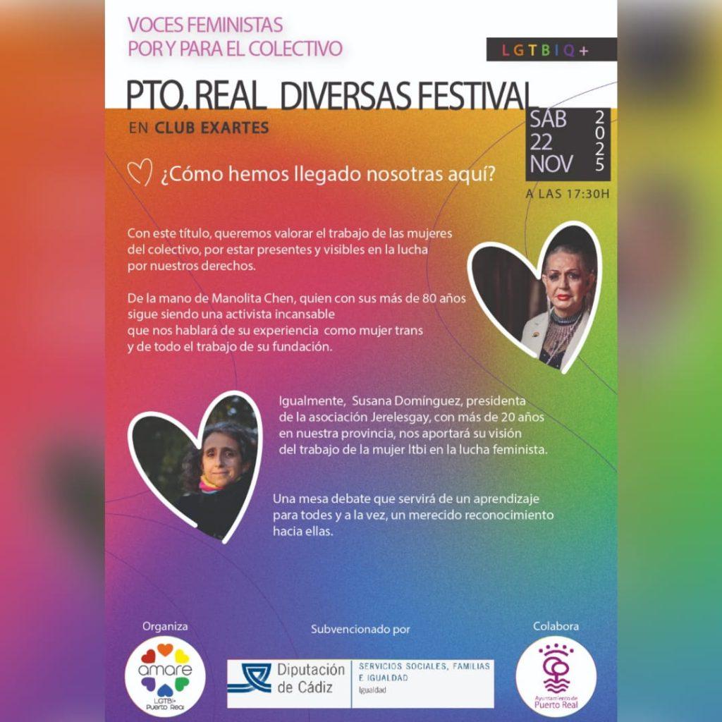 Diversas Festival reúne en Puerto Real a referentes LGTBIQ+ en una mesa-debate sobre memoria, activismo y derechos