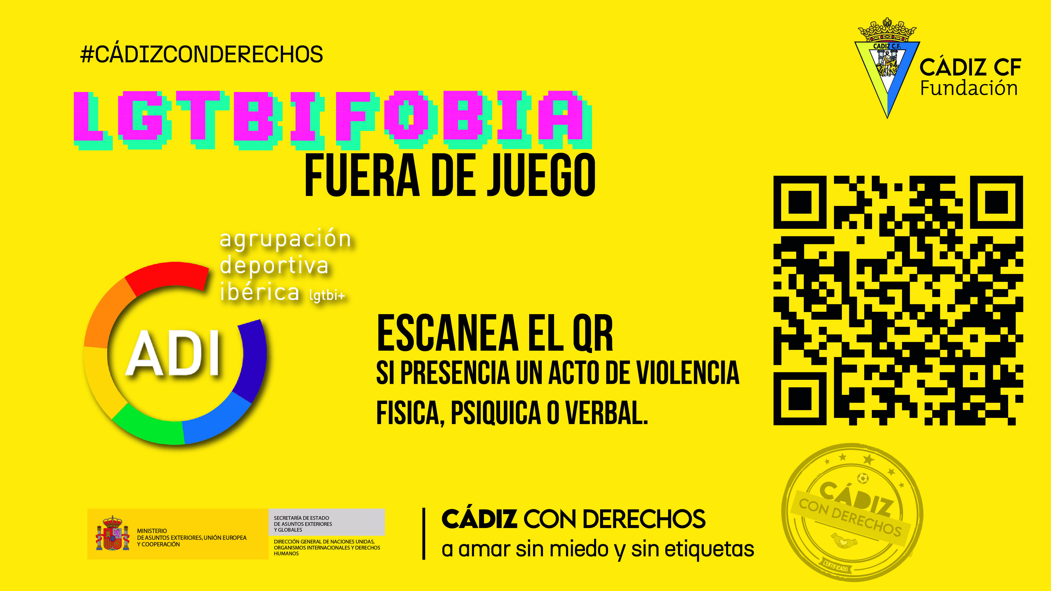 El Estadio Nuevo Mirandilla se convierte en referente del fútbol español contra el machismo y la LGTBIfobia