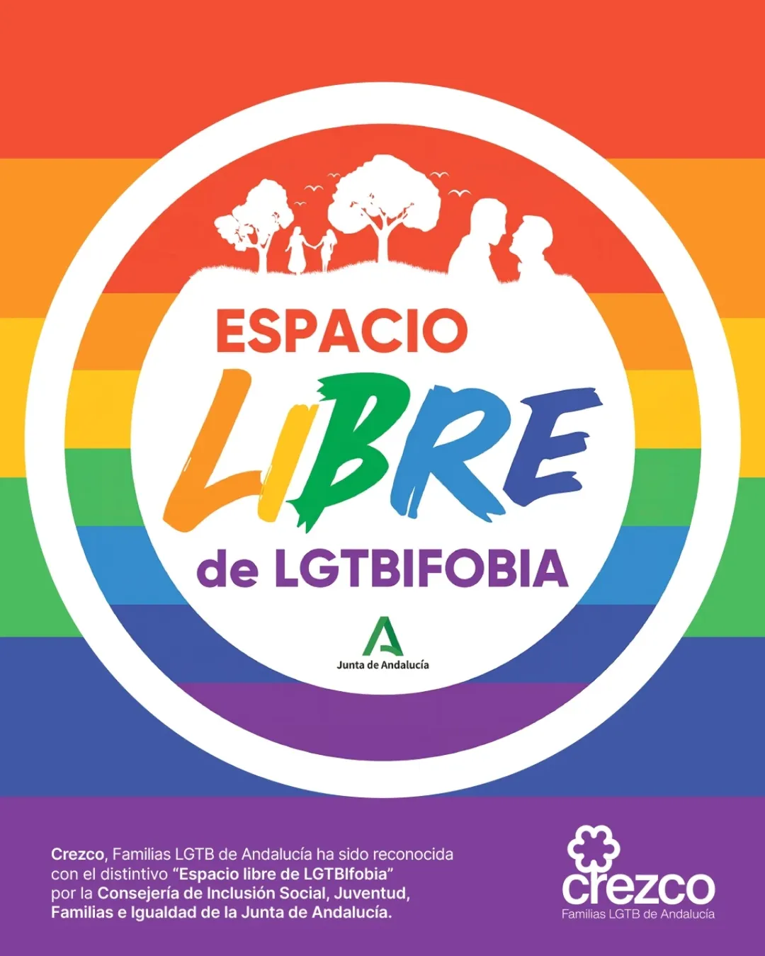 Crezco recibe el distintivo ‘Espacio libre de LGTBIfobia’ en Andalucía