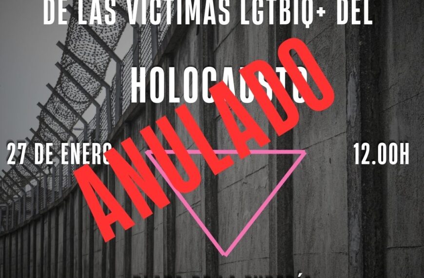ANULADO – Andalucía Diversidad LGBT conmemorará el Día Internacional de las Víctimas del Holocausto recordando a las personas LGTBIQ+ perseguidas