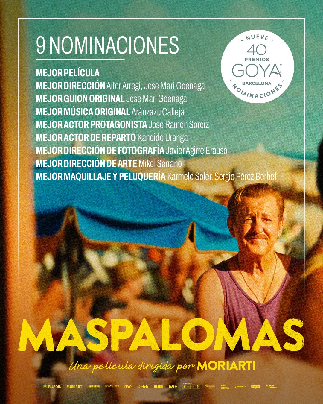 «Maspalomas» arrasa con nueve nominaciones a los Goya 2026