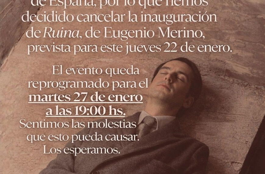 Pospuesta la inauguración de Ruina de Eugenio Merino por el Luto Nacional