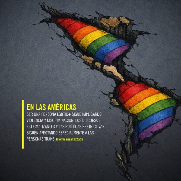 Amnistía Internacional alerta: 2025, el año del asalto global a los derechos LGBTIQ+ y la diversidad