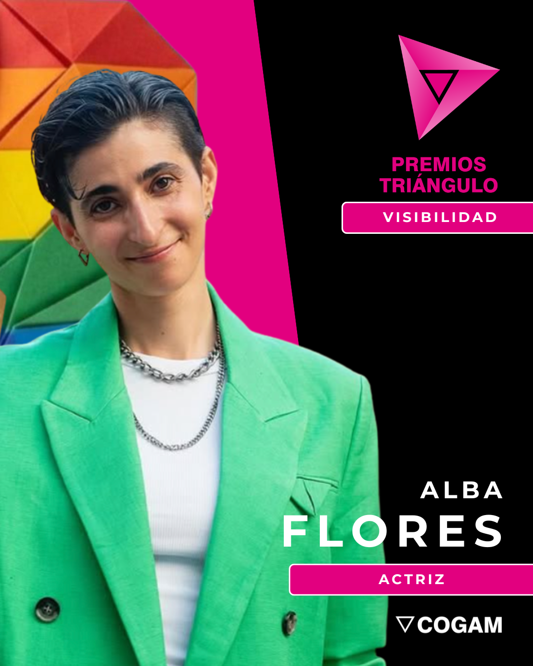 Alba Flores recibirá el Premio Triángulo Visibilidad 2026 de COGAM