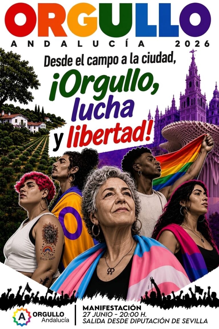 El Orgullo LGTBI Andalucía denunciará en Sevilla los discursos de odio y reivindicará derechos también para el mundo rural