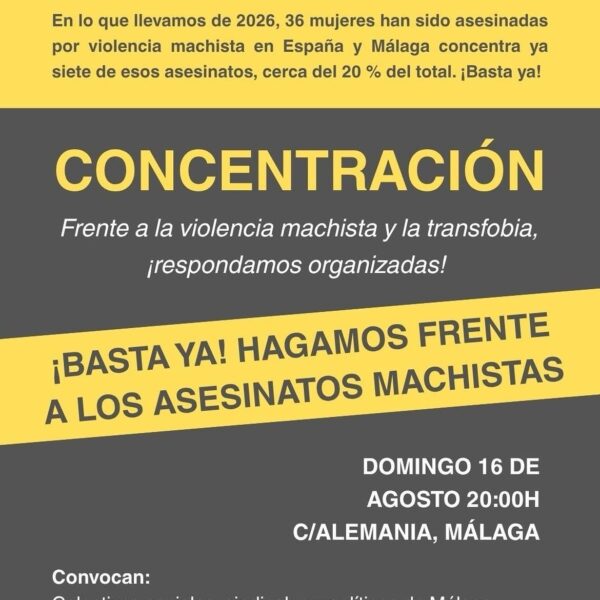 Málaga se movilizará este domingo por Franyel y contra la violencia machista y la transfobia
