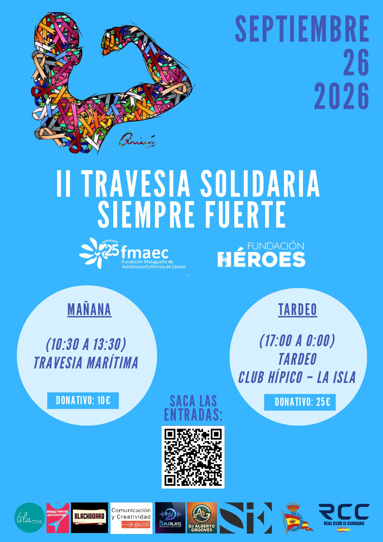Málaga volverá a remar por Pablo Ráez con la II Travesía Solidaria ‘Siempre Fuerte’